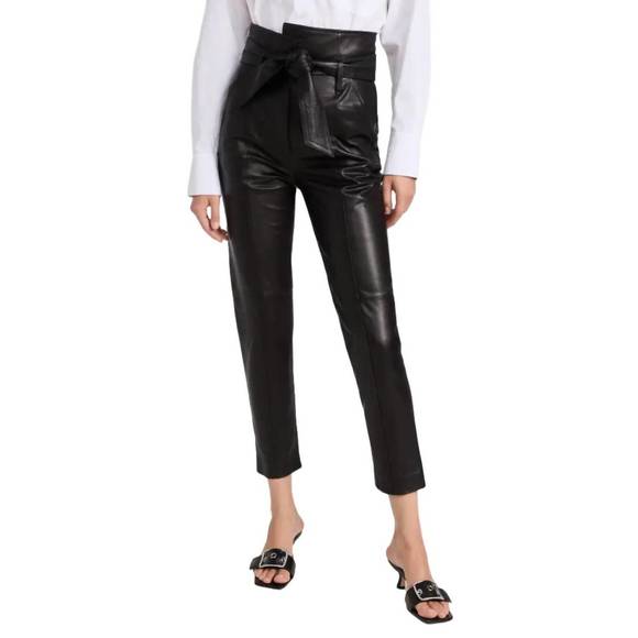 VERONICA BEARD Pants - NEW VERONICA BEARD izera leather pant in black